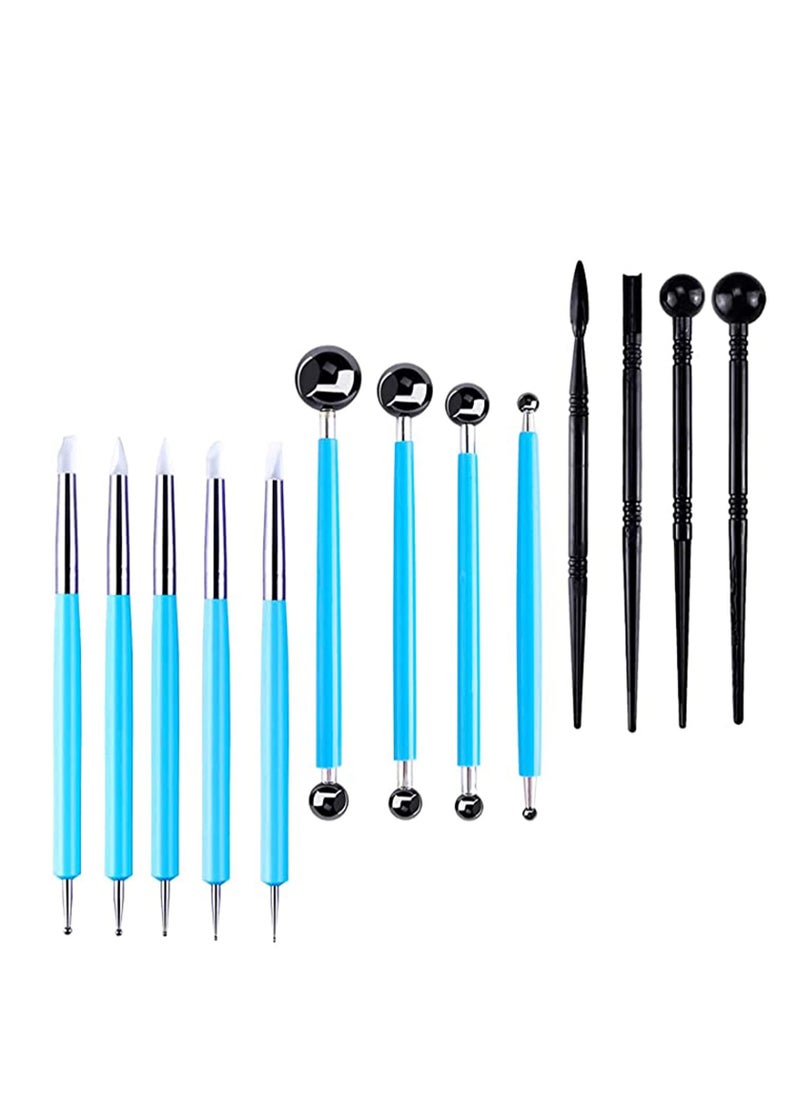 KASTWAVE - 13 Pcs Polymer Clay Tools, Sculpting Kits, Dual-Ended Design Pottery Tools, Ball Stylus Dotting Tools, Ball Rod Stylus Modeling Tools for Clay, Pottery, Ceramics Artwork - Image 1