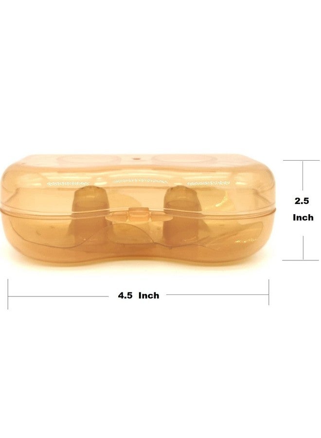 Finever Nipple Shields For Breastfeeding Nursing Newborn For Women Baby Premium Contact Nippleshield For With Latch Difficulties Or Flat Or Inverted Nipples Light Brown Color 1 Pair - Image 3