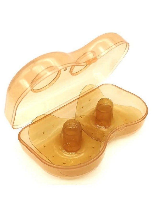 Finever Nipple Shields For Breastfeeding Nursing Newborn For Women Baby Premium Contact Nippleshield For With Latch Difficulties Or Flat Or Inverted Nipples Light Brown Color 1 Pair - Image 4