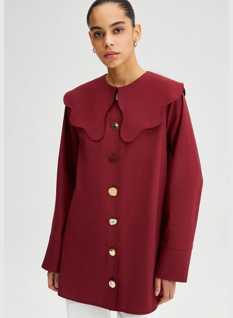 Touche WIDE COLLAR POPLIN SHIRT