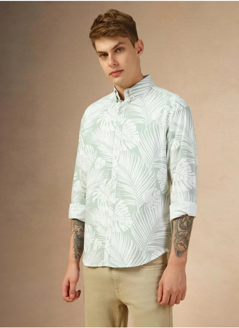 Dennis Lingo Sage Green Shirt For Men For Men
