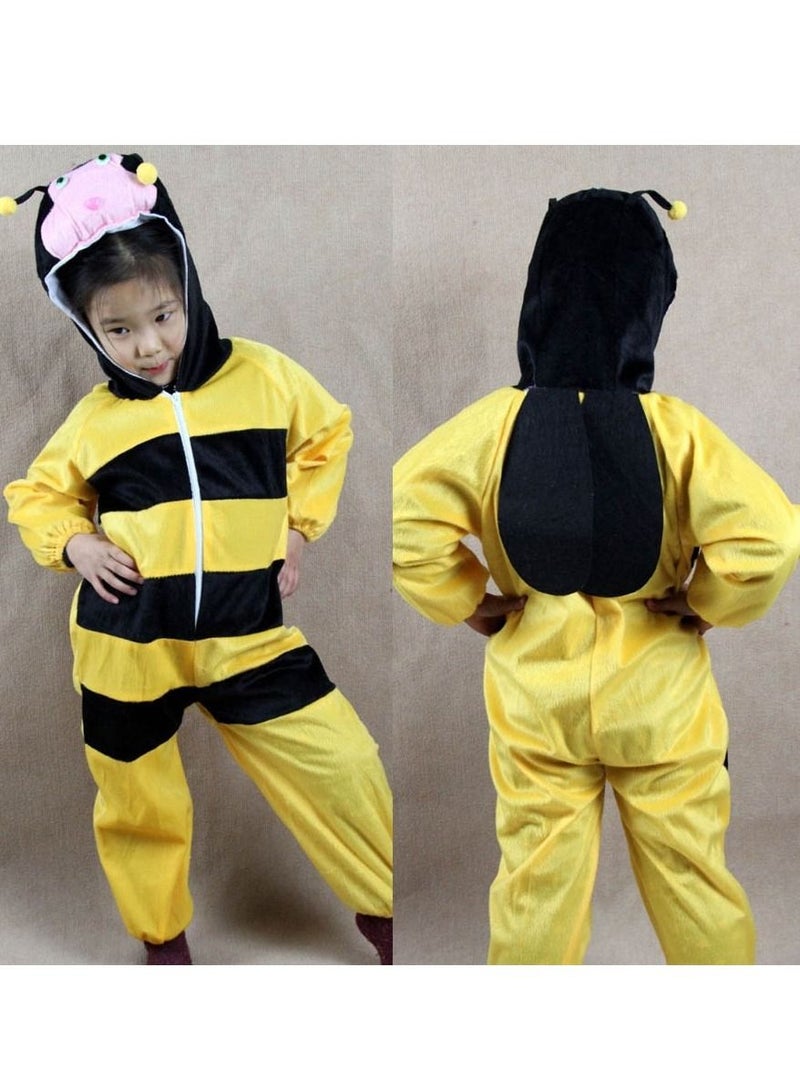 Brain Giggles Bee Animal Plush Costume Design Halloween Carnival Party Jumpsuit for Kids Boys & Girls Small - Image 2