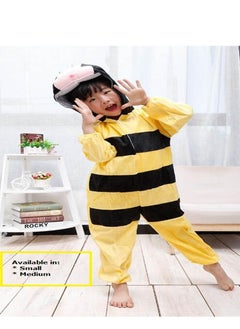 Brain Giggles Brain Giggles Bee Animal Plush Costume Design Halloween Carnival Party Jumpsuit for Kids Boys & Girls Small  - Image 3