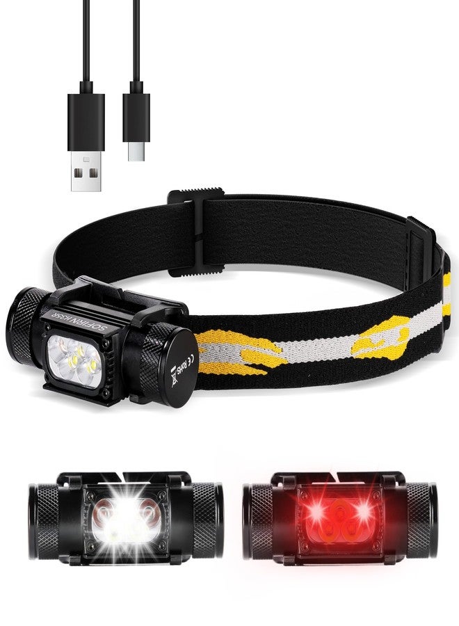 sofirn LED Headlamp Rechargeable, H35R Super Bright Lightweight Head Light with 660nm Deep Red Light, 1500 Lumens White Light, IPX6 Waterproof Head Flashlight for Running Hiking Camping - Image 1