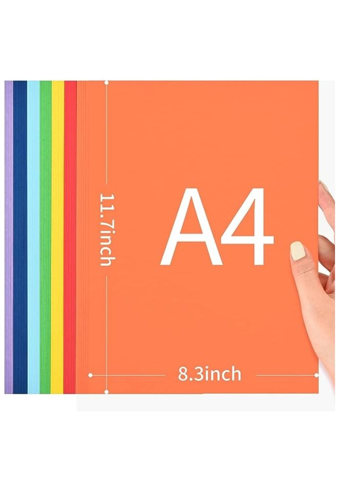 100 Sheets Colored Paper, A4 80gsm Color Paper sheets for Decorating Drawing Origami DIY Arts and Crafts - 10 Assorted Colors, 29.7 cm x 21 cm - Image 2