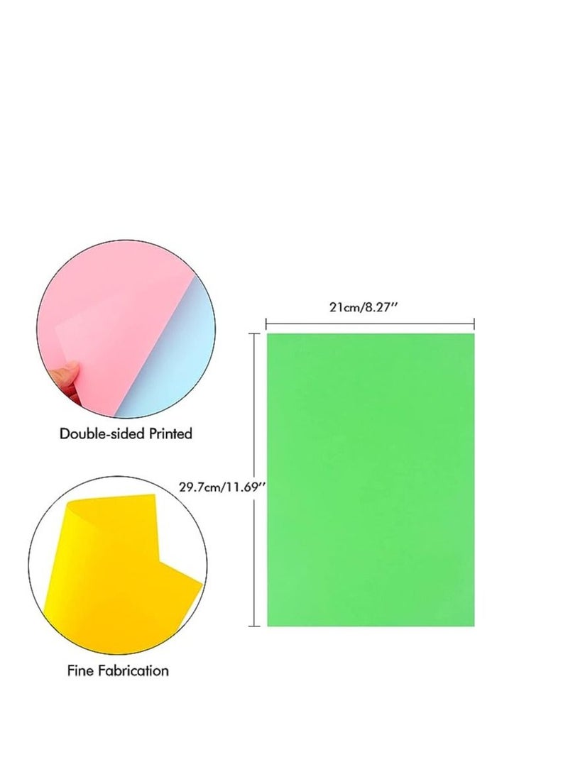 100 Sheets Colored Paper, A4 80gsm Color Paper sheets for Decorating Drawing Origami DIY Arts and Crafts - 10 Assorted Colors, 29.7 cm x 21 cm - Image 3