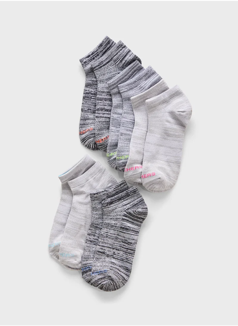 سكتشرز 5 Pack Non Terry No Show Socks