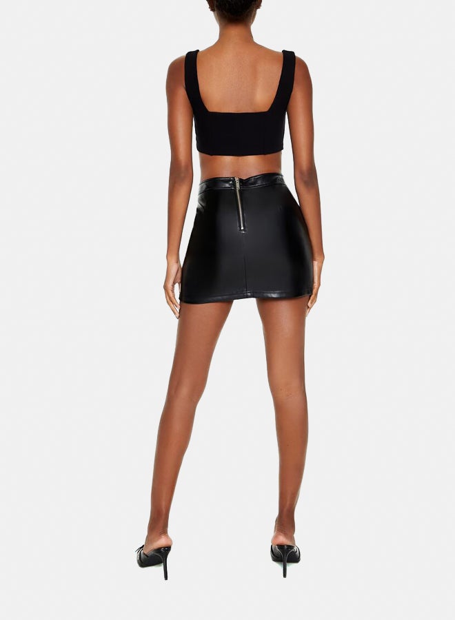 FOREVER 21 Faux Leather Mini Skirt - Image 3