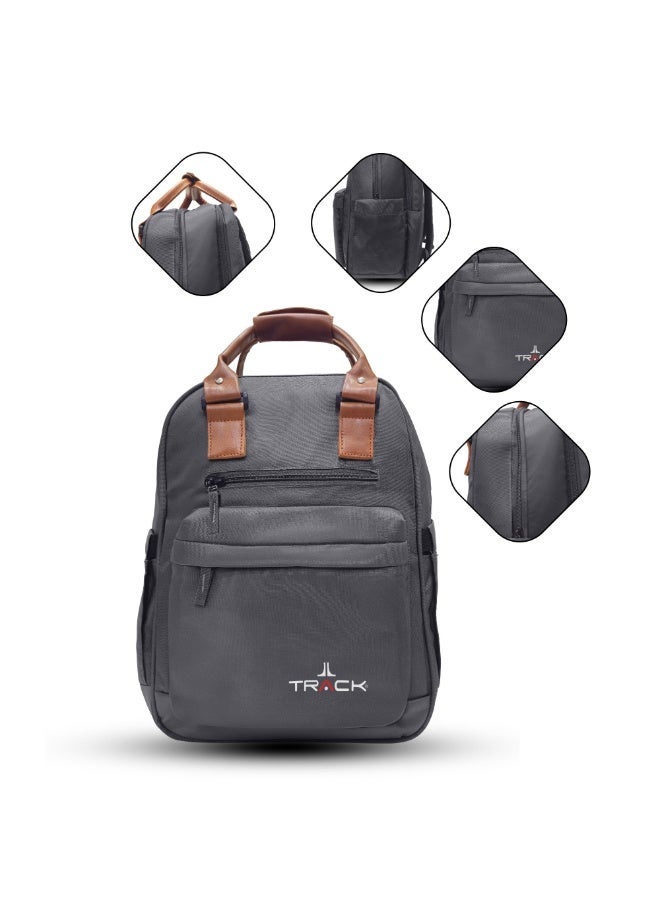 TRACK GRIP Backpack + Pouch - Grey | Laptop Backpack for Work u0026 Travel | Lightweight Durable Backpack with Organized Storage | Comfortable Shoulder Straps | Everyday Carry Bag Set - Image 2
