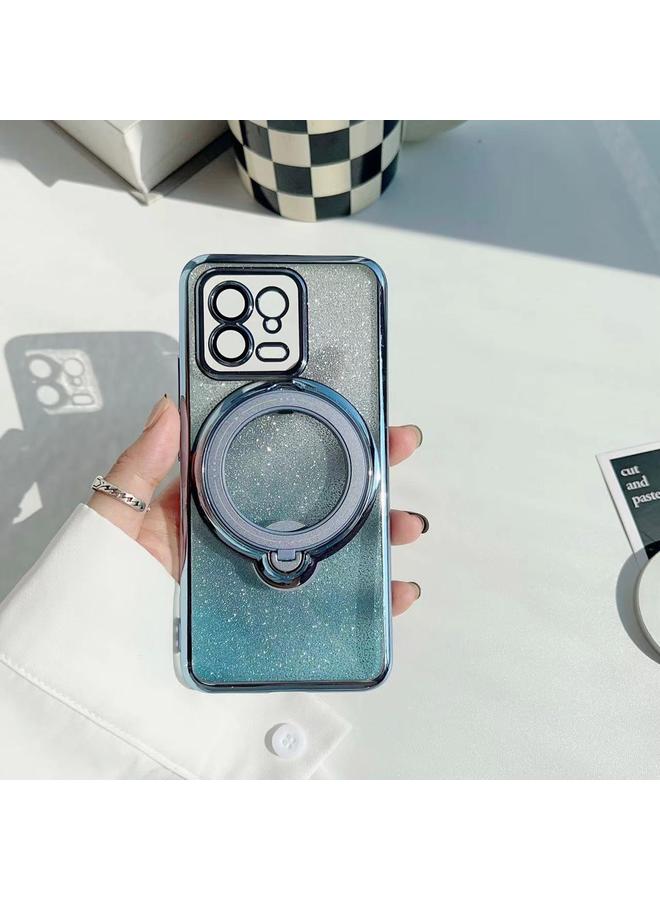 The Bros Case For Xiaomi Poco X4 Pro Rotation MagSafe Holder Gradient Glitter TPU Phone Case