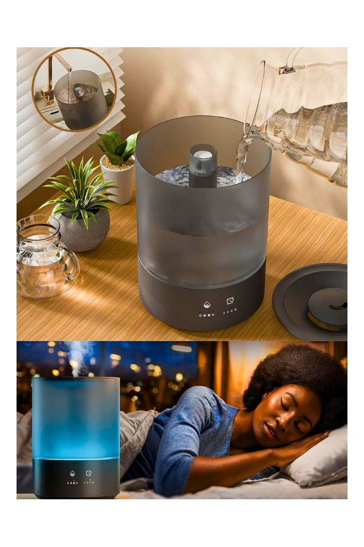 Chase Up 4L Smart Humidifiers for Bedroom Baby Room BPA Free, 3 Cool Mist Level |4 Timer Setting |7 Ambient Lights |Auto-Off |26dB Quiet |Up to 28H for 40 ㎡, Corrosion-Resistant Oil Fragrance Diffuser - Image 3