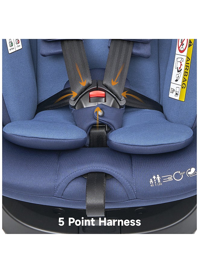 Jovikids - Rotating Ranger TT ISOFIX Car Seat 360° For Baby, 40-150 CM, 0 - 12 Years, ECE R129/E4 I-Size, Fixations ISOFIX, Top Tether - Blue - Image 1
