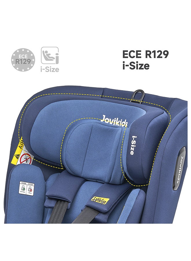 Jovikids - Rotating Ranger TT ISOFIX Car Seat 360° For Baby, 40-150 CM, 0 - 12 Years, ECE R129/E4 I-Size, Fixations ISOFIX, Top Tether - Blue - Image 1