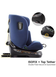 Jovikids Rotating Ranger TT ISOFIX Car Seat 360° For Baby, 40-150 CM, 0 - 12 Years, ECE R129/E4 I-Size, Fixations ISOFIX, Top Tether - Blue  - Image 3