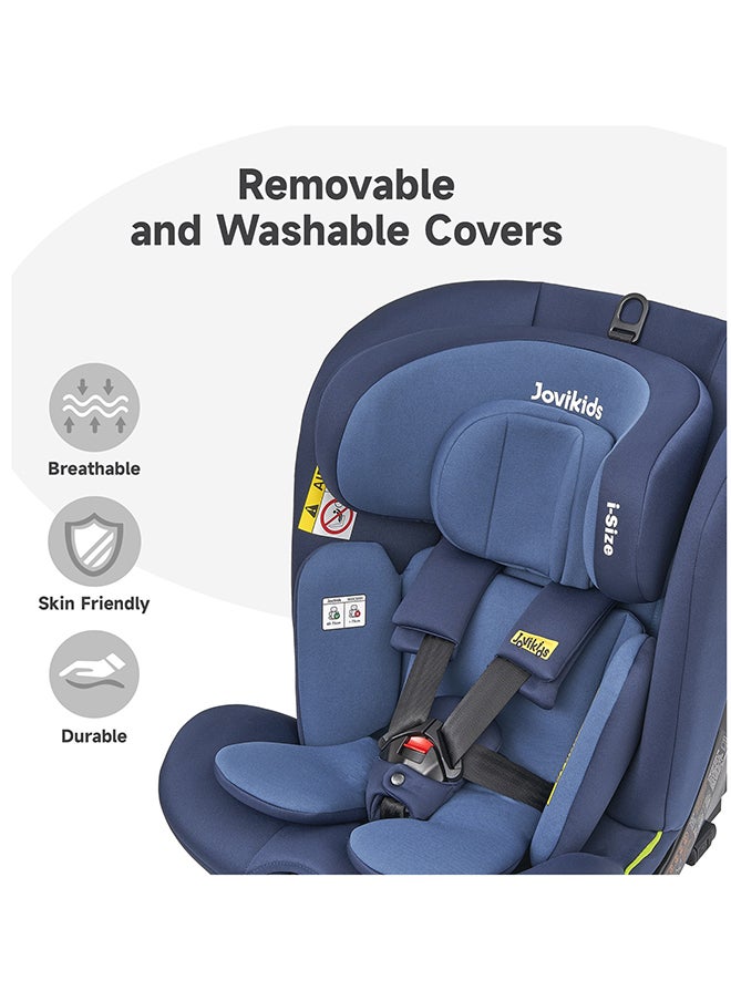 Jovikids - Rotating Ranger TT ISOFIX Car Seat 360° For Baby, 40-150 CM, 0 - 12 Years, ECE R129/E4 I-Size, Fixations ISOFIX, Top Tether - Blue - Image 1