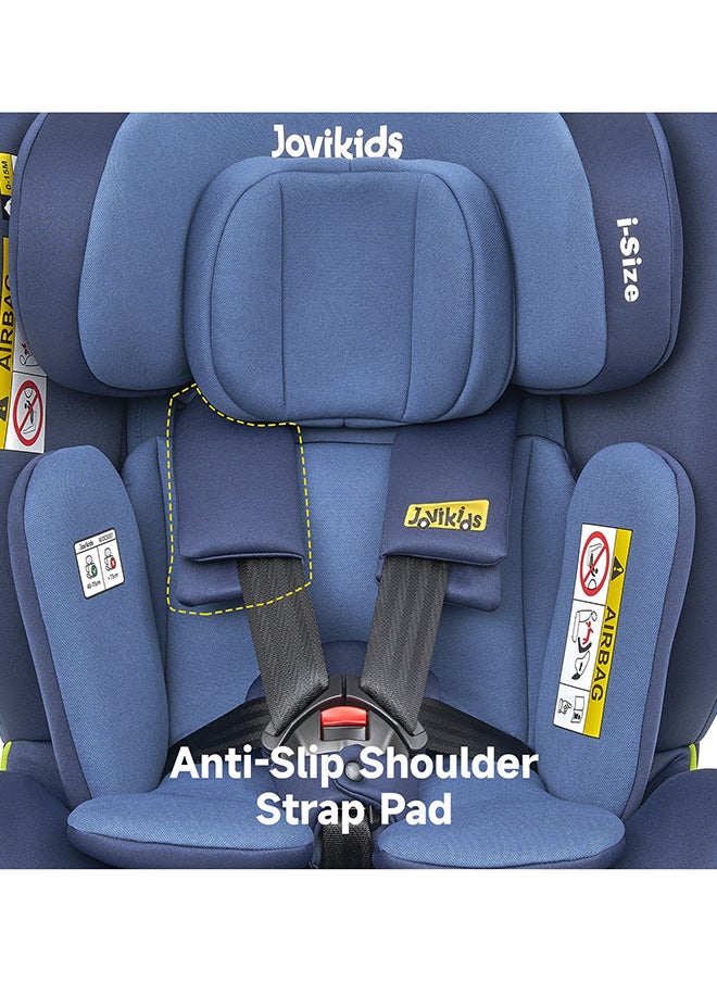 Jovikids - Rotating Ranger TT ISOFIX Car Seat 360° For Baby, 40-150 CM, 0 - 12 Years, ECE R129/E4 I-Size, Fixations ISOFIX, Top Tether - Blue - Image 1