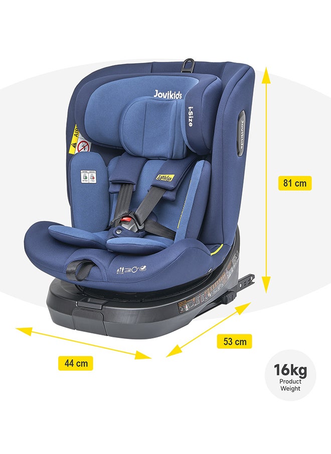 Jovikids - Rotating Ranger TT ISOFIX Car Seat 360° For Baby, 40-150 CM, 0 - 12 Years, ECE R129/E4 I-Size, Fixations ISOFIX, Top Tether - Blue - Image 1