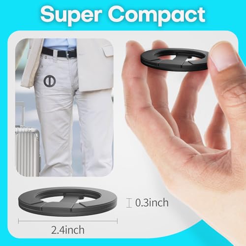 MCCHJoy Mini Airplane Magnetic Phone Holder Compatible with MagSafe Magnetic Travel Phone Mount Must-Have Long Flight Accessories Travel Essentials, Upgraded Version with Stronger Hinges and One-Side Magnets - Image 2