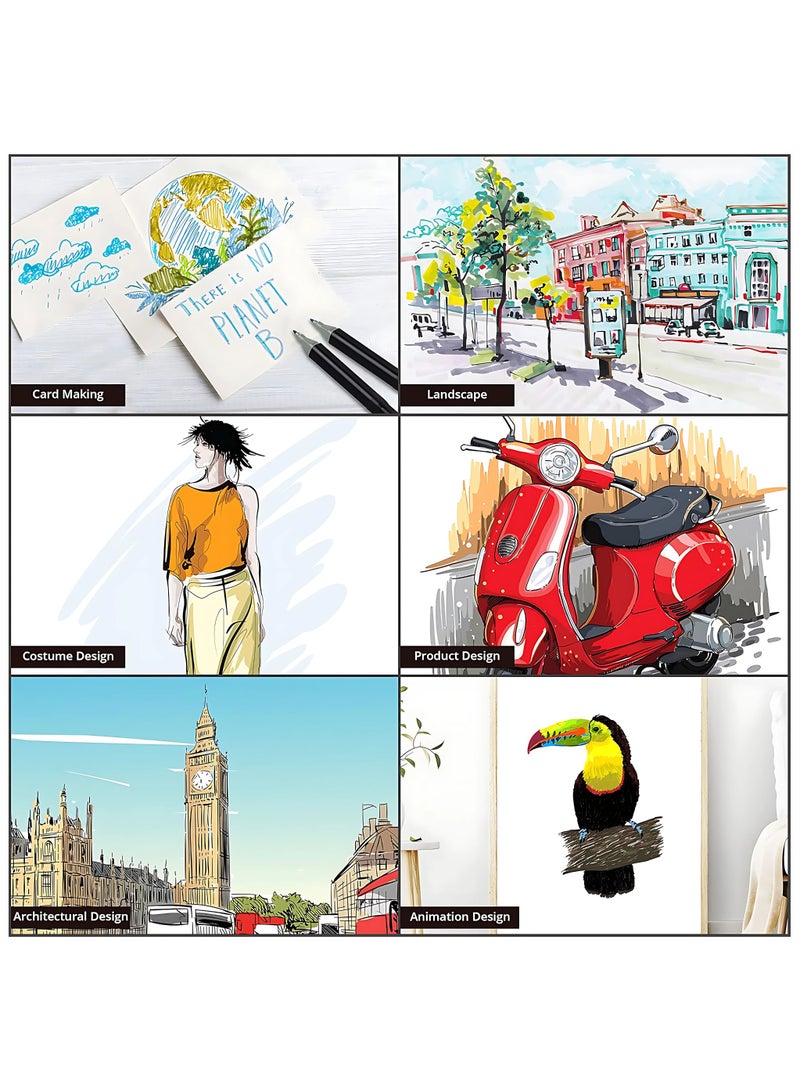 Twisoo Dual Tip Art Markers with Carrying Case – Odorless & Non-Toxic Twin Head Permanent Colouring Marker Pens for Kids, Adults & Beginners for Painting, Sketching, Drawing, Calligraphy (80 Pcs) - Image 5