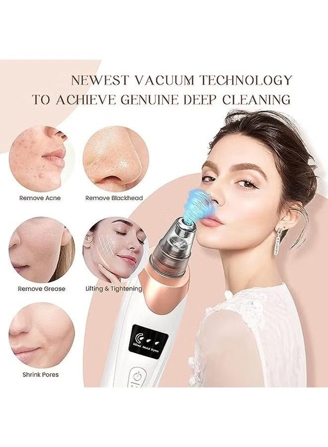 Dougez Blackhead Remover Pore Vacuum,Upgraded Facial Pore Cleaner-5 Suction Power,5 Probes,USB Rechargeable Blackhead Vacuum Kit Electric Acne Extractor Tool for Women & Men,3w - Image 5