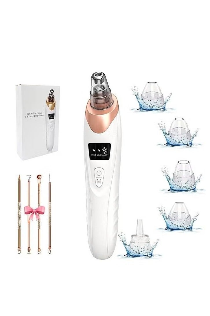Dougez Blackhead Remover Pore Vacuum,Upgraded Facial Pore Cleaner-5 Suction Power,5 Probes,USB Rechargeable Blackhead Vacuum Kit Electric Acne Extractor Tool for Women & Men,3w - Image 1