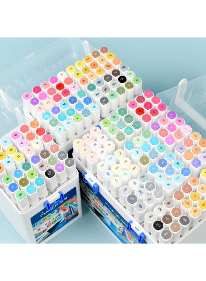 Marco Dual-tip Alcohol-based Markers, 36 Colors, Quick-drying, Professional Art Watercolor Pens For Students And Children, Painting Pigment Set, Gift, Back-to Present - Image 1