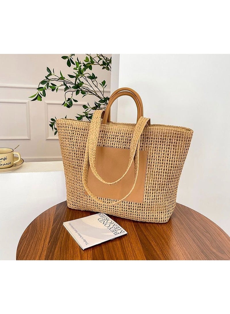 straw beach tote bag for woman - Image 3