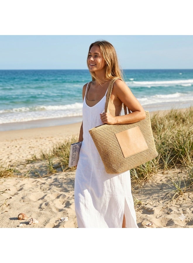 straw beach tote bag for woman - Image 2