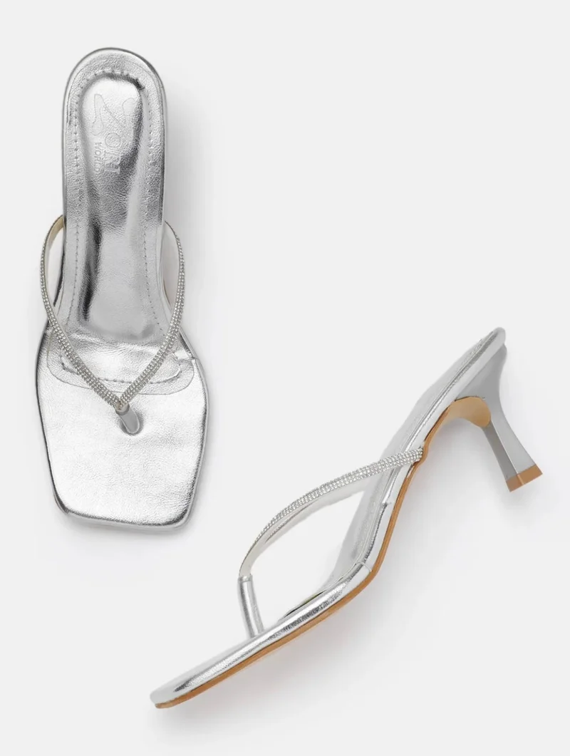 Stardust Micro Crystals Sparkling High Heel Thong Sandal 3 Inch Heeled Premium Vegan All Day Comfort For Festive Celebrations, Party Looks