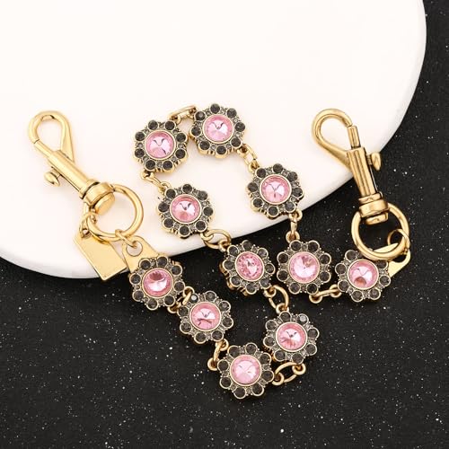 SORGERLY Bag Purse Charm Extender Chain - Vintage Tote Handbags Keychian Accessories - Designer Gifts for Women (Gold flower chain) - Image 5