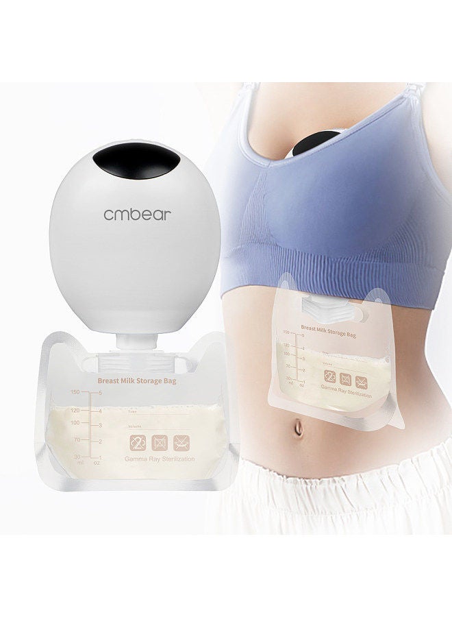 cmbear ZRX-0205 Wearable  Pump for feeding Portable Electric  Pump Hands Free 3 Modes 9 Suction Levels Low Noise 28mm Funnel with 24mm/21mm/19mm Funnel Inserts