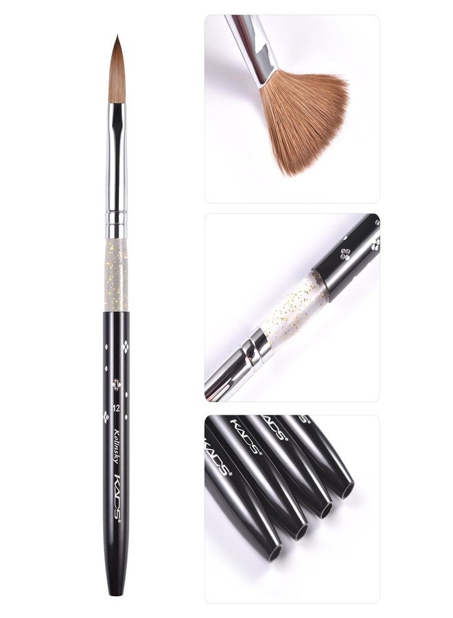 KADS Kolinsky Sable Acrylic Brush Set - 5pcs, Sizes 2#-10#, Black - Image 1