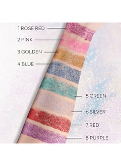 KYDA KYDA Body Glitter Stick, Chunky Glitter Gel for Face Body Hair, Sparkling Holographic Mermaid Sequins Paint, Lasting Multiuse Makeup Glitter Gel, Red  - Image 5