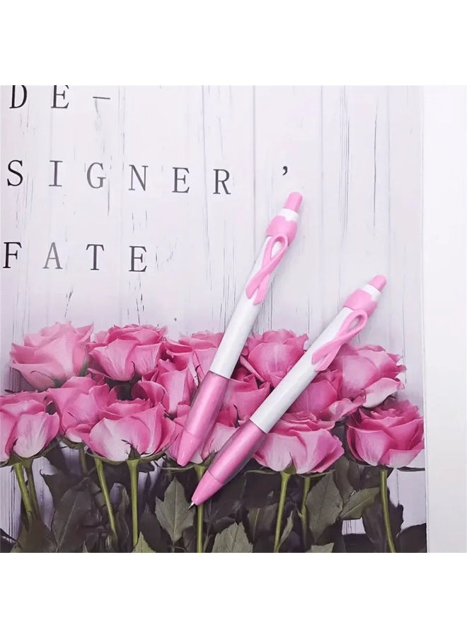 التوعيه بسرطان الثدي اقلام حبر جاف مجموعه من 6 اقلام بتصميم الشريط الوردي للتوعيه بسرطان الثدي  مناسبه  كهدية توعوية في المدارس أو حملات التوعية أو المستشفيات - Image 1