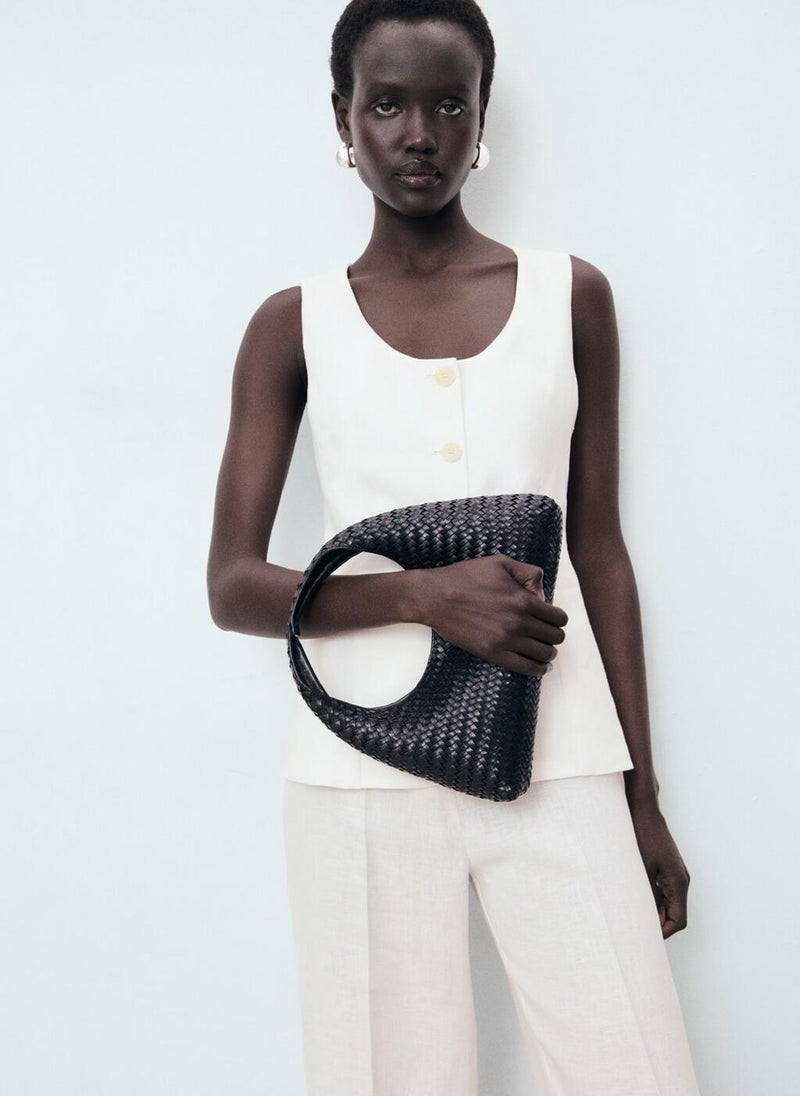 MANGO Suit-Style Linen Jumpsuit  - Image 4