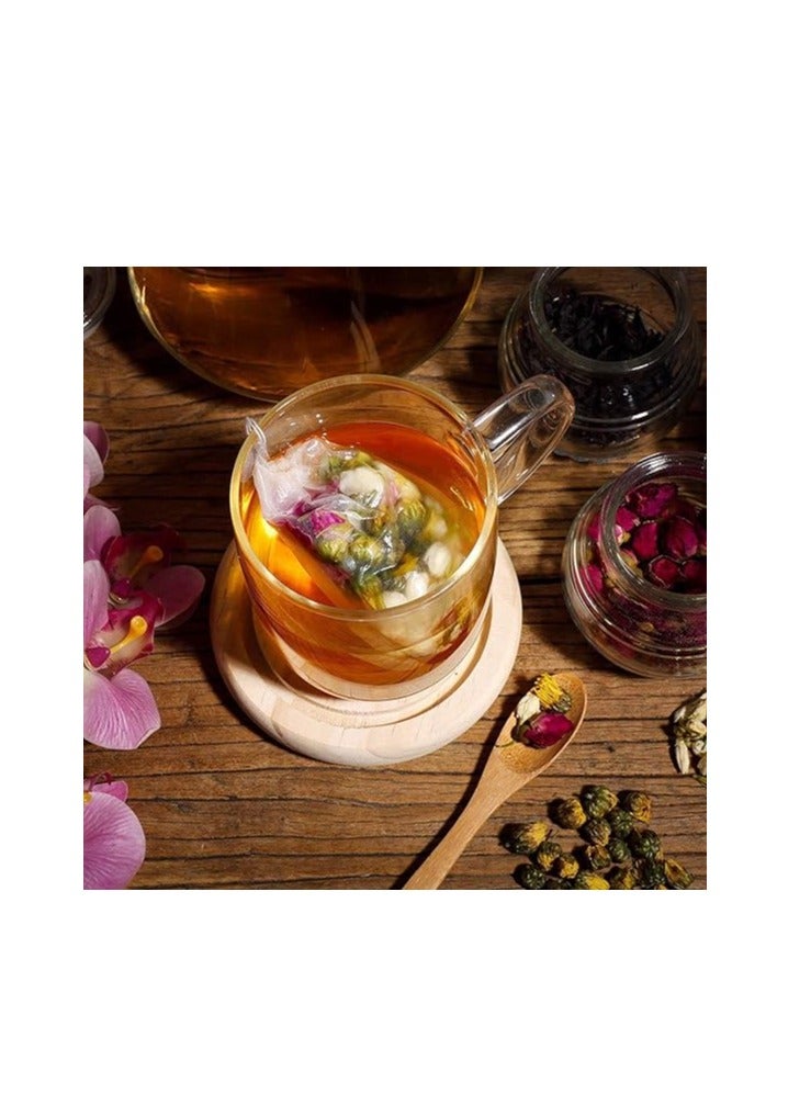 Tea filter bags 100 pack disposable empty tea bags, loose leaf tea infuser drawstring seal tea bags multipurpose non-woven fabric sachet bags for coffee spice herbs - Image 5