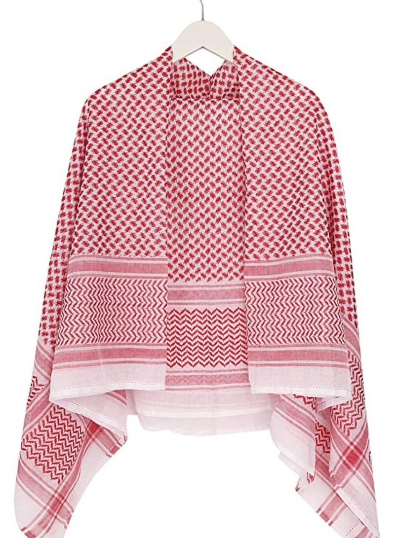 QUESERA Mens Large Arab Shemagh Headscarf Muslim Headcover Shawl Keffiyeh Arabic Scarf  - Image 3