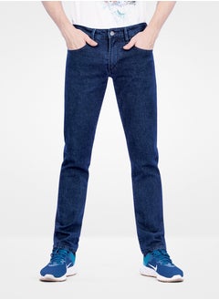 Web Denim Web Denim Dark Rinse Mid Waist Regular Fit Straight Jeans Fashionable Relaxed Fit Denim Pant For Men  - Image 2