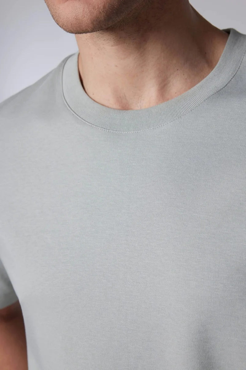 Tudors Relax Fit Comfortable Cut 100% Cotton Soft Textured Basic Crew Neck Gray T-Shirt