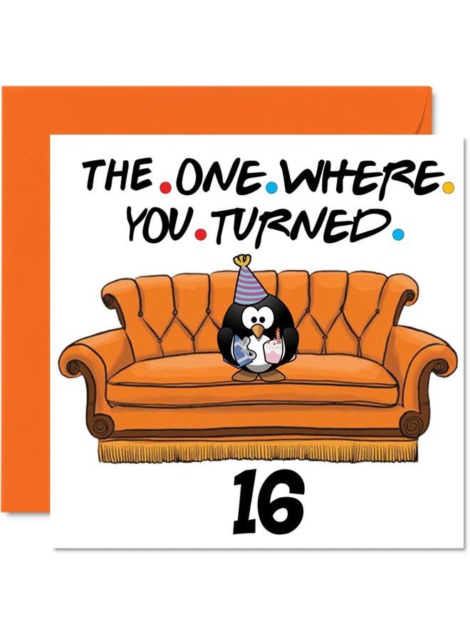 Stuff4 Fun 16th Birthday Cards for Boys Girls - The One Where - Funny Birthday Card for Son Daughter Brother Sister Grandson Granddaughter Niece Nephew, 145mm x 145mm Greeting Cards, 16th Birthday Card - Image 1