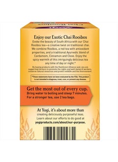 YOGI Tea Chai Rooibos Tea - 16 Tea Bags per Pack (6 Packs) - Spiced Organic Rooibos Tea - Provides Antioxidants - Caffeine-Free - Includes Cardamom, Cinnamon, Ginger & Clove  - Image 2