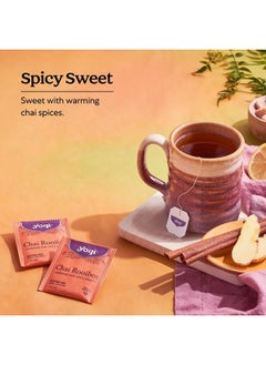 YOGI Tea Chai Rooibos Tea - 16 Tea Bags per Pack (6 Packs) - Spiced Organic Rooibos Tea - Provides Antioxidants - Caffeine-Free - Includes Cardamom, Cinnamon, Ginger & Clove  - Image 4