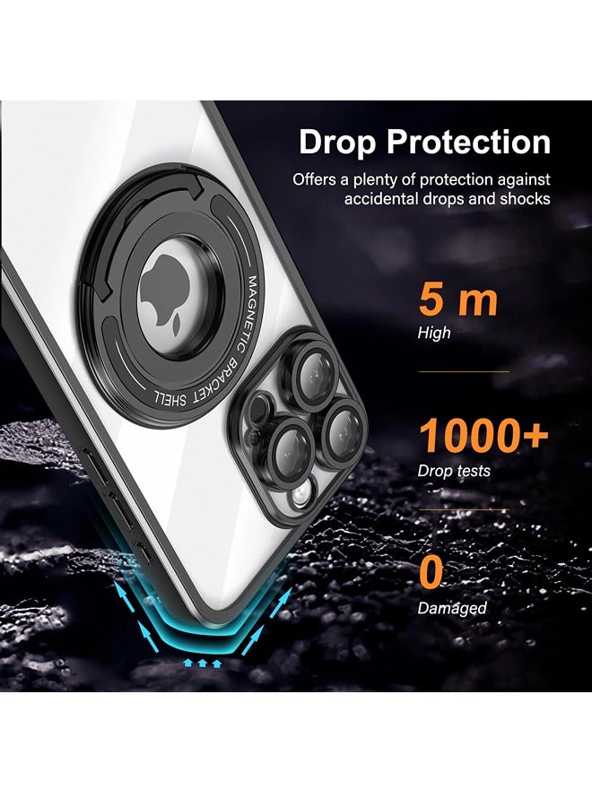 شيبشيب غطاء ايفون 15 برو،أغطية هواتف مغناطيسية شفافة مع حامي عدسة الكاميرا [متوافقة مع ماجسيف] غطاء واقٍ ناعم من البولي يوريثين المضاد للصدمات للنساء والفتيات والبنات - Image 4