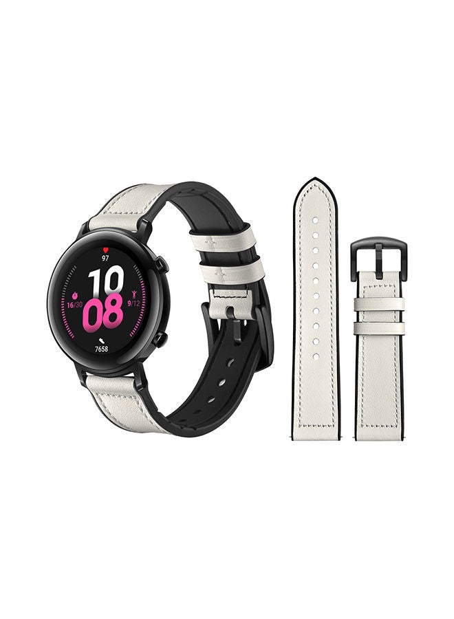 NIBEMINENT Stylish Replacement Band For Huawei Watch GT/GT 2 42mm White  - Image 2