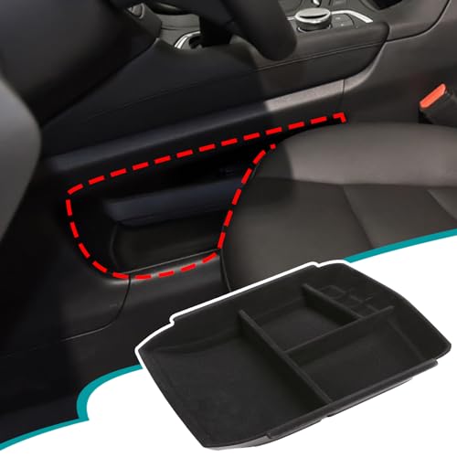 Hudiriy Car Storage Box Compatible with Cadillac XT6 XT5 2016-2023 Lower Console Organizer Tray, ABS Under Console Storage Box Interior Accessories - Image 1