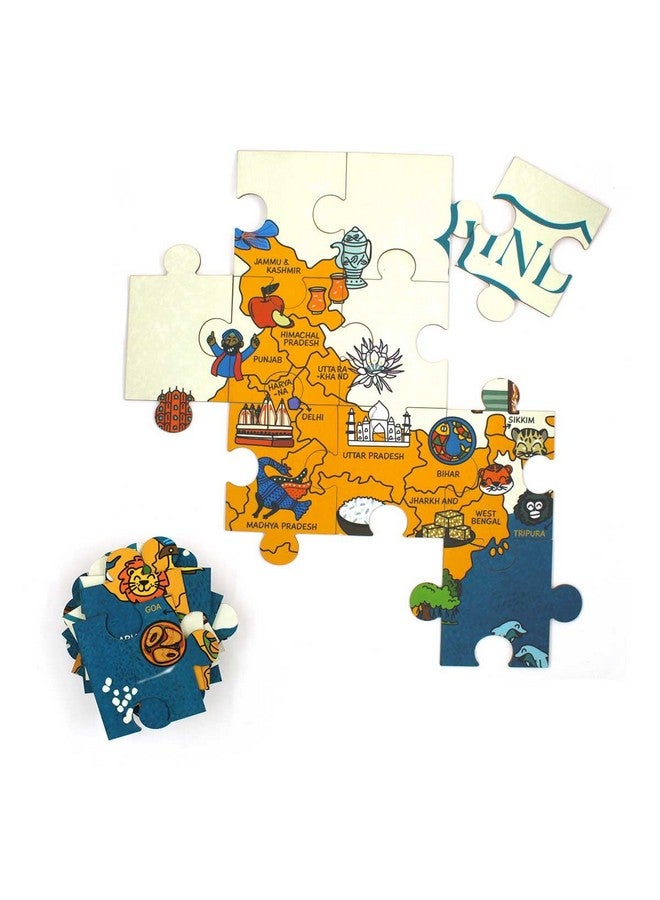 Shumee Indiascape Learning Set - Memory Cards, Activity Book & Puzzle (5 Years+) | 20 Memory Cards | 1 Activity Book | 30 Floor Puzzle Pieces | Multicolor | Eco Friendly | Learning Toy - Image 3