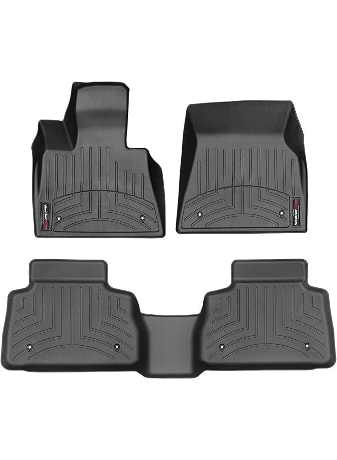 ويذر تك دواسات أرضية بمقاس مخصص للسيارة – الصف الأول والثاني – أسود من WeatherTech لسيارة BMW X6 G06 (4415071 - 4416002) - Image 1