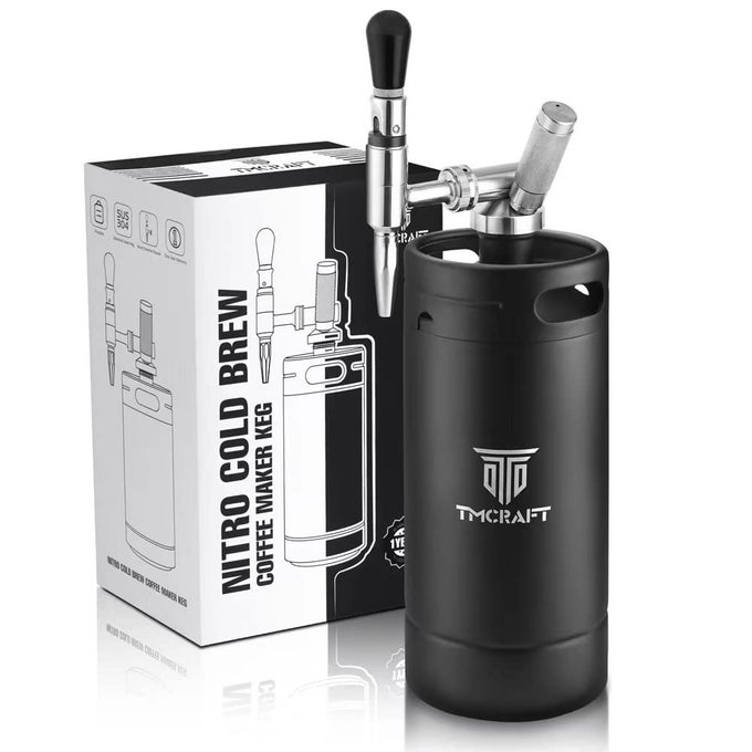 128OZ NITRO COLD BREW COFFEE MAKER HOME BREW COFFEE KEG WITH STAINLESS STEEL STOUT CREAMER FAUCET PRESSURE RELIEVING VALVE
