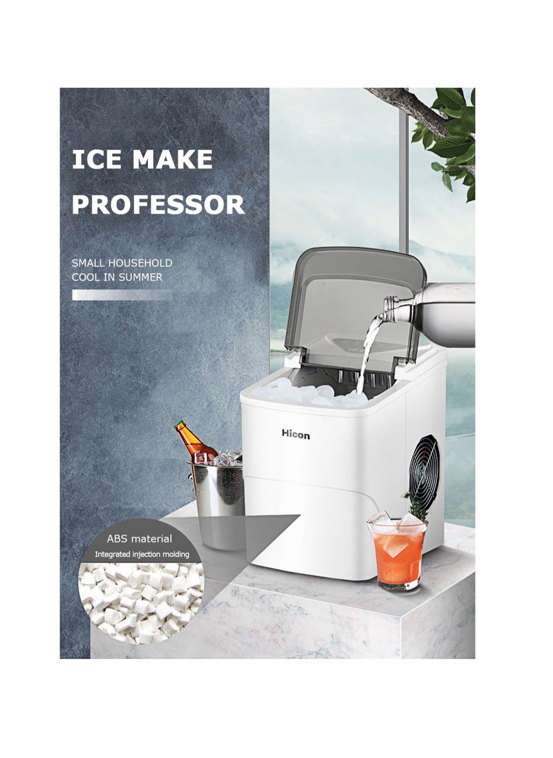 HICON - Ice Maker Machine - Bullet Ice Cube Maker with Handle and Auto Cleaning - Image 1