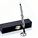 Dselvgvu Miniature Oboe with Stand and Case Mini Musical Instrument Replica Collectible Figurines Dollhouse Accessories Model Home Decorations Display Ornaments 631 Oboe - Image 2